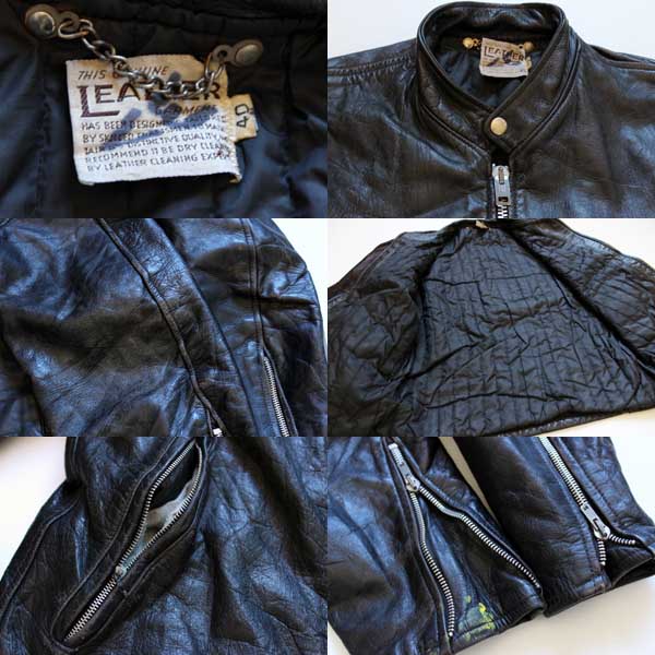 70s シングルライダース レザージャケット 黒 40 - Sixpacjoe Web Shop