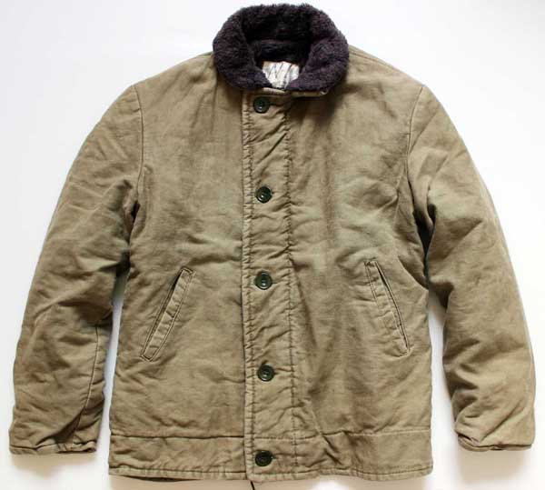 60s 民間 N-1タイプ ボアライナー デッキジャケット オリーブドラブ
