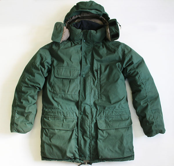 80s USA製 EddieBauerエディーバウアー フード付き ダウンジャケット