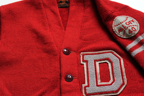 40s CHAMPIONチャンピオン ランタグ ローゲージ ウールニット レタード