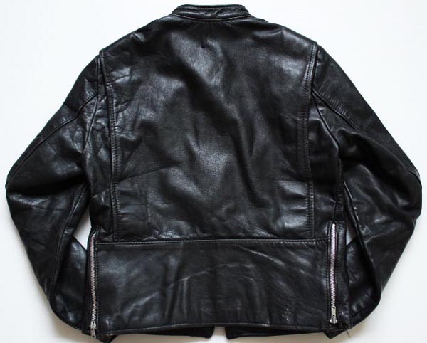 70s Brooksブルックス シングルライダース レザージャケット 黒