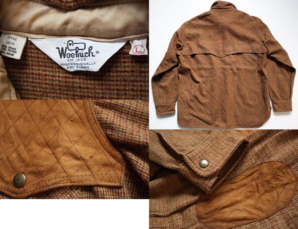 70s Woolrichウールリッチ ウール シャツジャケット L - Sixpacjoe Web