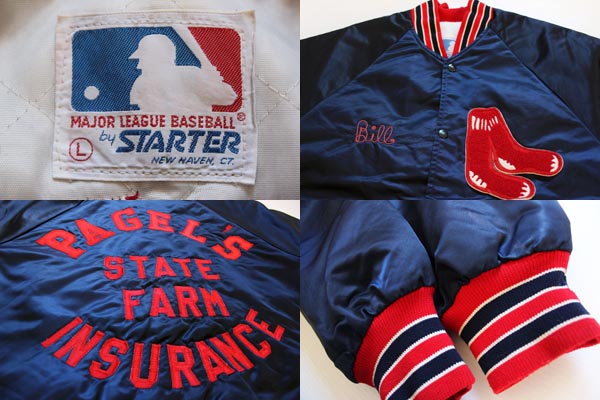90s USA製 STARTER レッドソックス ナイロンスタジャン L - Sixpacjoe