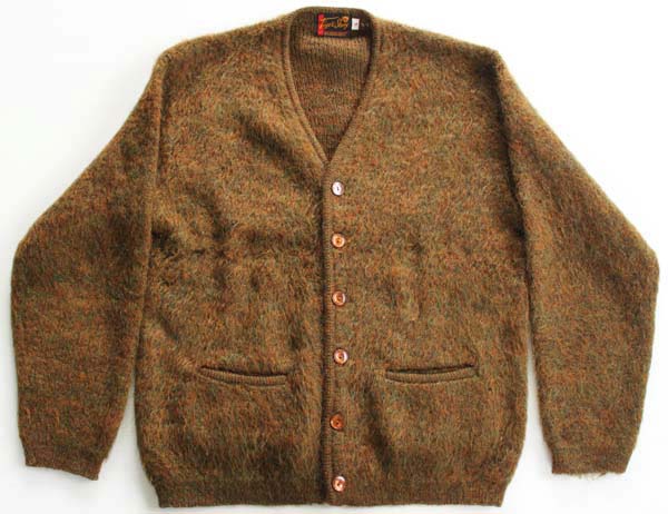 60s Tiger-Shag モヘヤニット カーディガン S - Sixpacjoe Web Shop