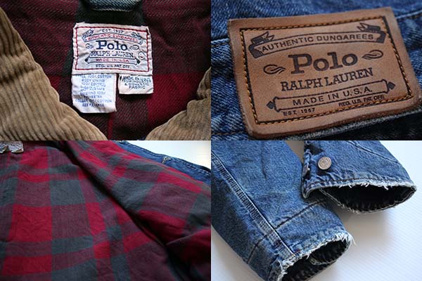 80s USA製 ポロ ラルフローレン デニム ワークジャケット - Sixpacjoe