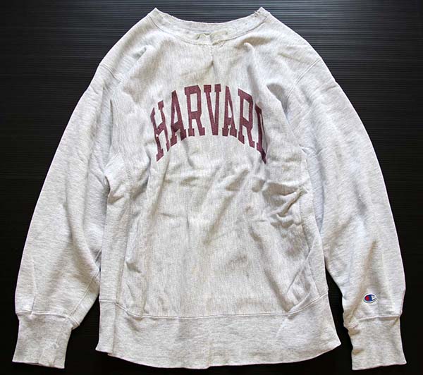 80s USA製 Championチャンピオン HARVARD 染み込みプリント リバース