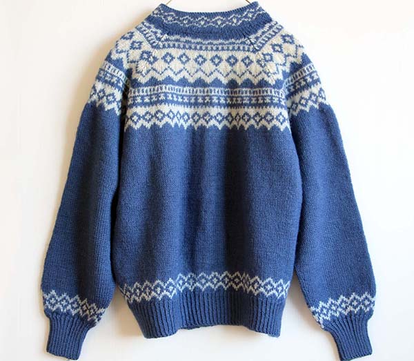 ビンテージ ノルディック柄 ウールニット カーディガン - Sixpacjoe