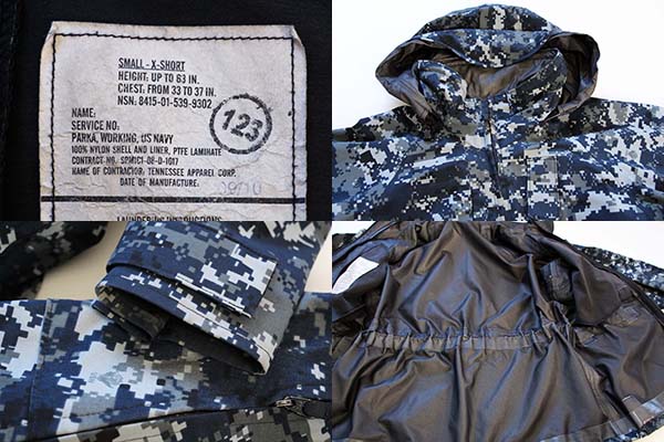 00s 米軍 U.S.NAVY ECWCS GEN2 NWU デジタルカモ GORE-TEXゴアテックス