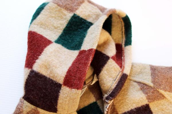 70s Woolrichウールリッチ マルチカラー ウール ブランケット パーカー