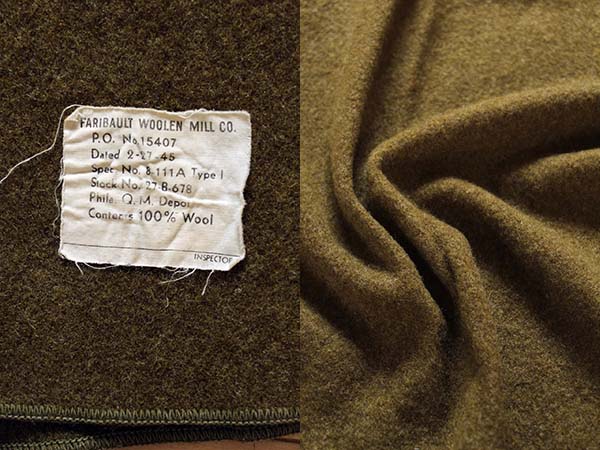 貴重U.S.ARMY 40s ウールブランケット ヴィンテージ ヴィンテージ 80