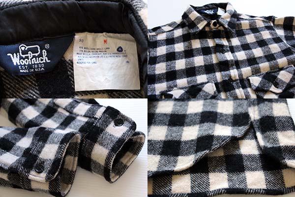 80s USA製 Woolrichウールリッチ バッファローチェック ウールシャツ