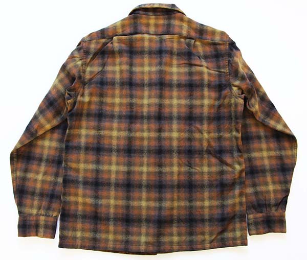 50s PENDLETONペンドルトン オンブレチェック ウール オープンカラー
