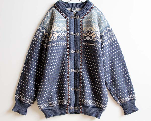 80s ノルウェー製 DALE OF NORWAY ノルディック柄 ウールニット