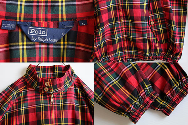 90s ポロ ラルフローレン G9タイプ タータンチェック コットン