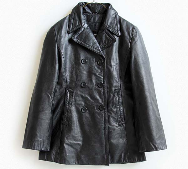 WILSONS ダブルブレスト レザーコート 黒 S - Sixpacjoe Web Shop