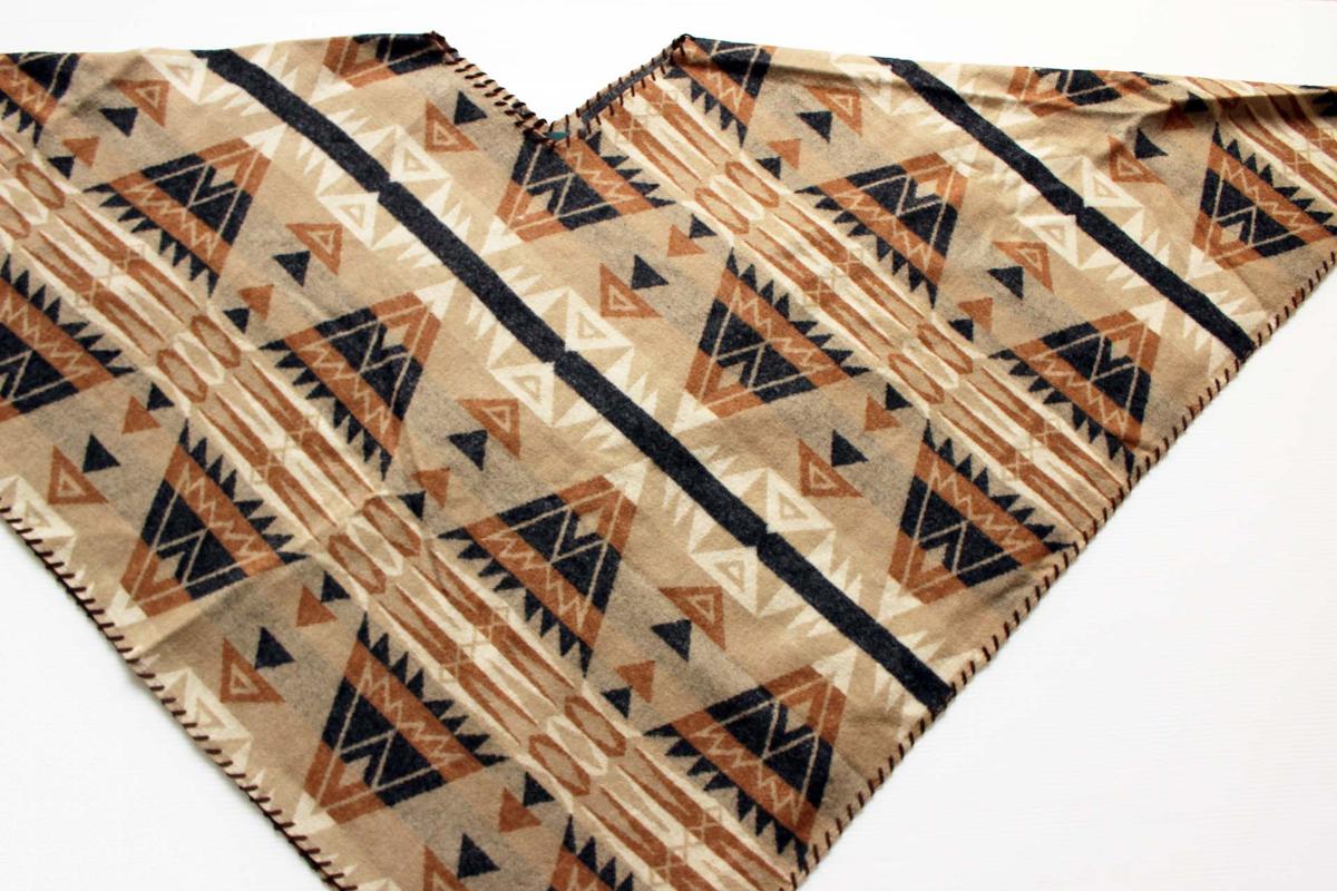 90s LAUREN ラルフローレン ネイティブ柄 ウール ブランケット