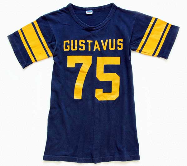 70s USA製 Championチャンピオン GUSTAVUS 75 ナンバリング コットン