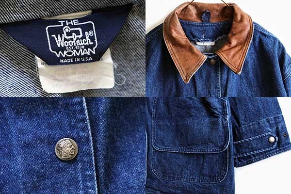 80s USA製 Woolrichウールリッチ デニムコート W-L - Sixpacjoe Web Shop