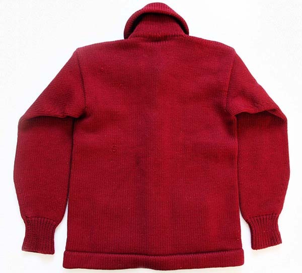 bargiee ラウンドネック ウール ニットカーディガン 赤 カーディガン