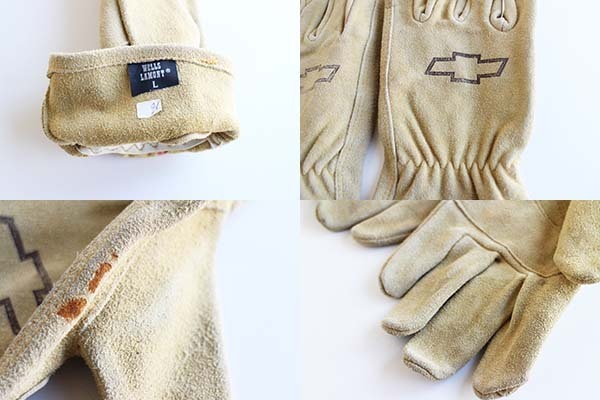 WELLS LAMONT CHEVROLET シボレー ボウタイ刻印 スエード レザー