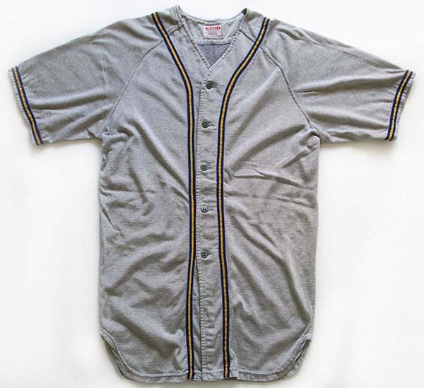 60s SAND KNIT レーヨン ベースボールシャツ グレー 38 - Sixpacjoe