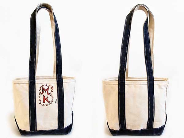 90s L.L.Bean BOAT AND TOTE MK ハンドペイント ロングハンドル