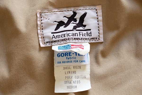 80s USA製 American Field ダックハンターカモ GORE-TEXゴアテックス