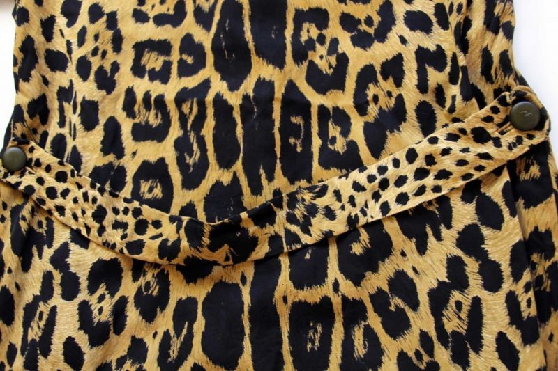 50s USA製 Harold Lawrence of London レオパード柄 ステンカラー