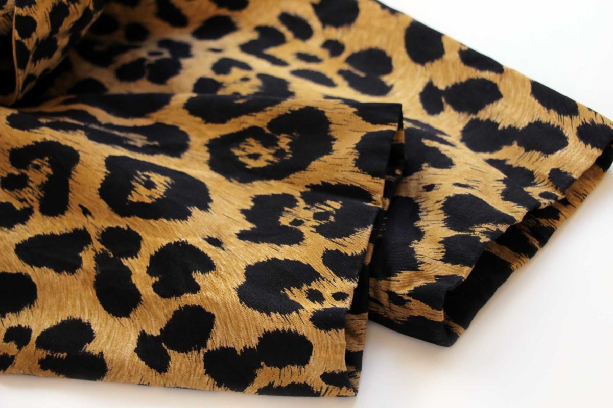 50s USA製 Harold Lawrence of London レオパード柄 ステンカラー