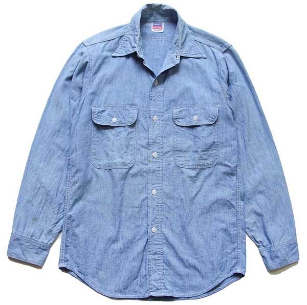 50s PENNEY'S BIGMACビッグマック コットン シャンブレーシャツ 14.5