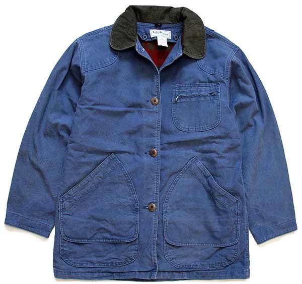 90s USA製 L.L.Bean タータンチェック ウールライナー付き ダック地