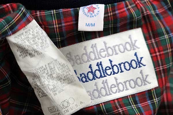 80s USA製 Saddlebrook タータンチェックライナー ハリントン