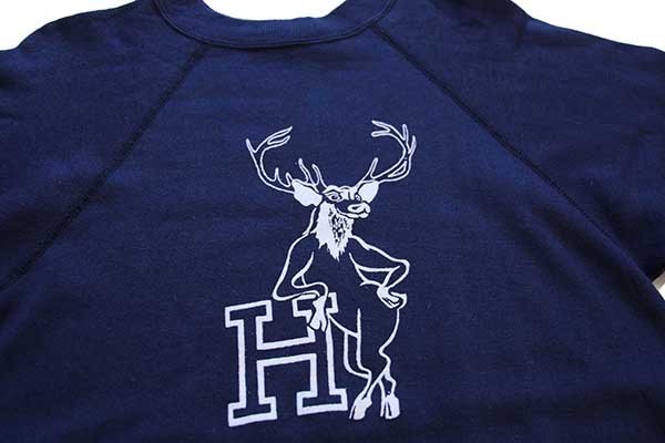 80s USA製 Championチャンピオン H トナカイ フロッキープリント