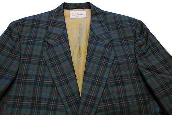 80s Pierre Cardinピエールカルダン タータンチェック 2つボタン