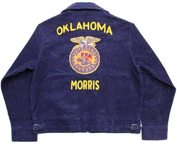 FFA OKLAHOMA チェーン刺繍&パッチ付き コットン コーデュロイ