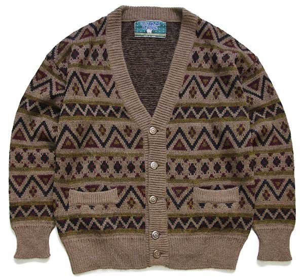 90s イタリア製 WARM LINE ネイティブ柄 アルパカ×ウール×アクリル