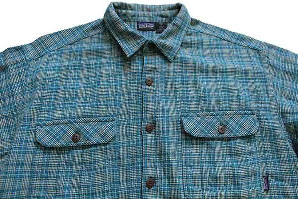 90s ポルトガル製 patagoniaパタゴニア チェック オーガニックコットン