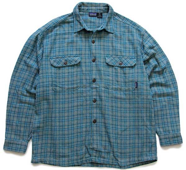 90s ポルトガル製 patagoniaパタゴニア チェック オーガニックコットン