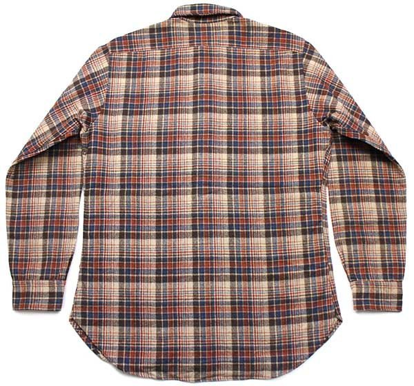 70s PENDLETONペンドルトン LOBO チェック エルボーパッチ付き ウール