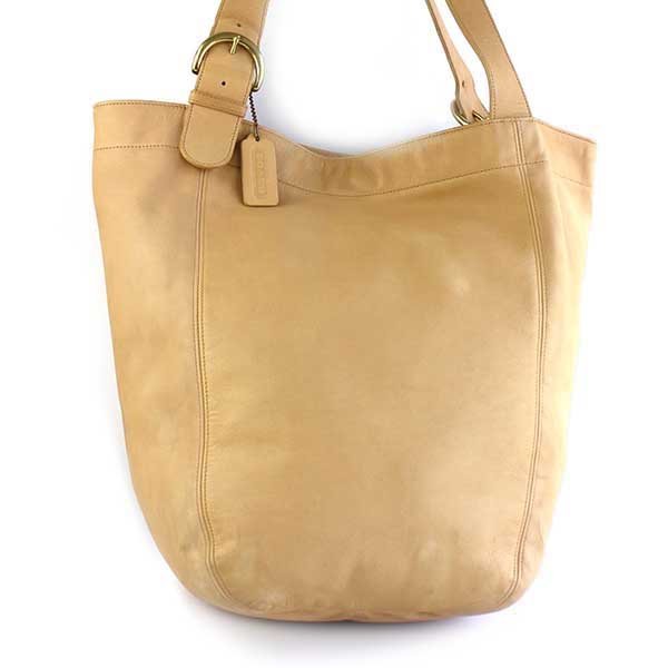 USA製 COACH オールド コーチ レザー トートバッグ タン☆4082