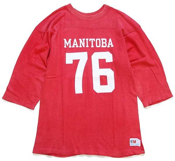 70s USA製 Championチャンピオン MANITOBA 76 ナンバリング コットン