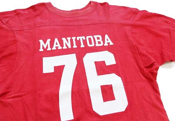 70s USA製 Championチャンピオン MANITOBA 76 ナンバリング コットン