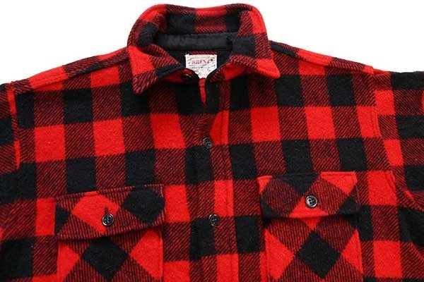 60s MONTGOMERY WARD BRENT バッファローチェック マチ付き ウール