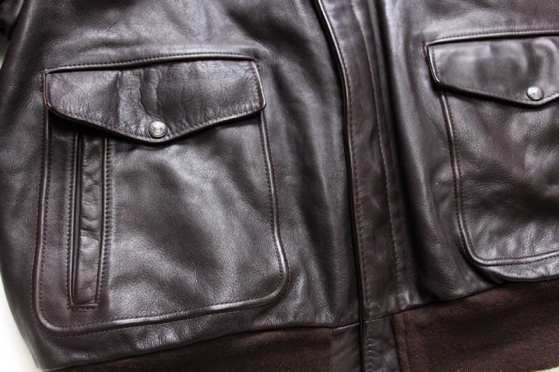 USA製 Schottショット A-2タイプ 184F ロゴ刺繍 襟ボア&ライナー付き