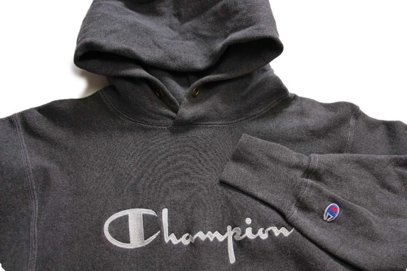 90s USA製 Championチャンピオン スクリプト ビッグロゴ刺繍 リバース