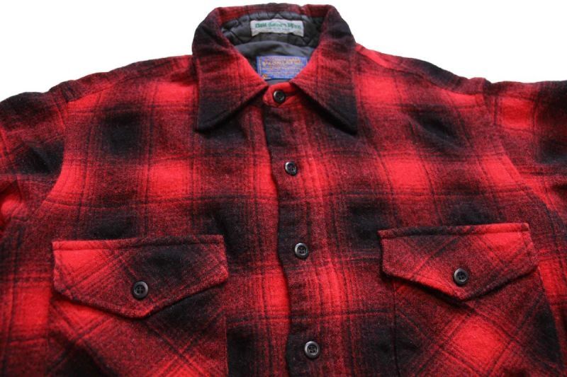 70s USA製 PENDLETONペンドルトン Outdoors Man オンブレチェック