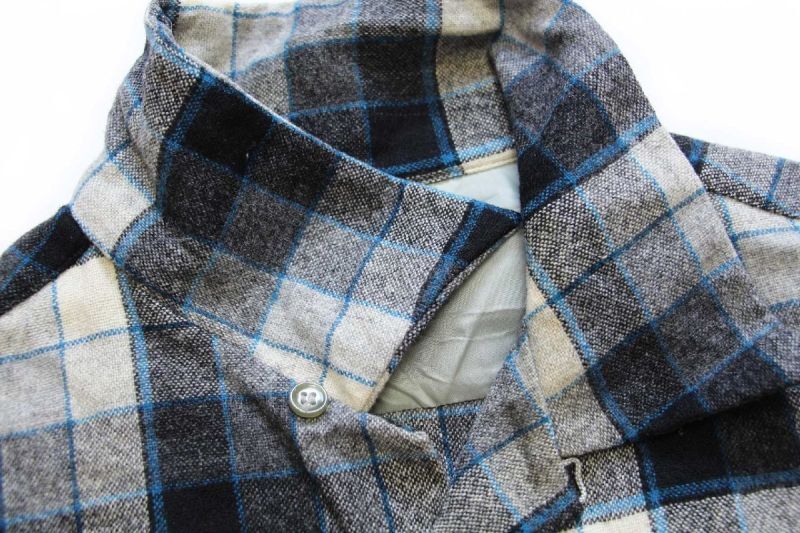 50s PENDLETONペンドルトン チェック オープンカラー ウールシャツ XL