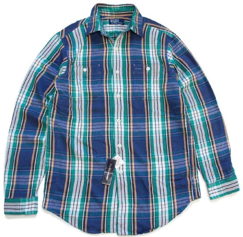 デッドストック☆00s ポロ ラルフローレン マドラスチェック コットン