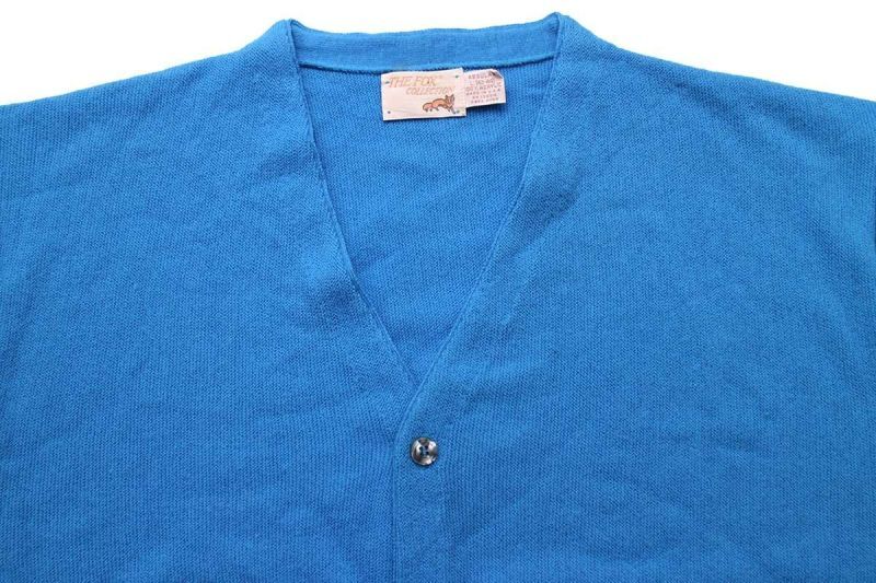 80s USA製 JCPenney THE FOX 無地 パール編み アクリルニット