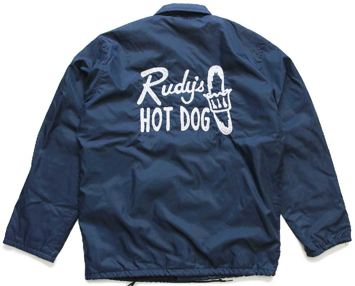 80s USA製 Pla-Jac Dunbrooke Rudy's HOT DOG ロゴ チェーン刺繍